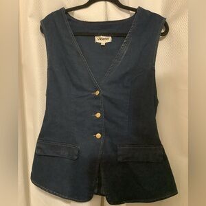 NWOTVigoss Dark Blue Denim Vest